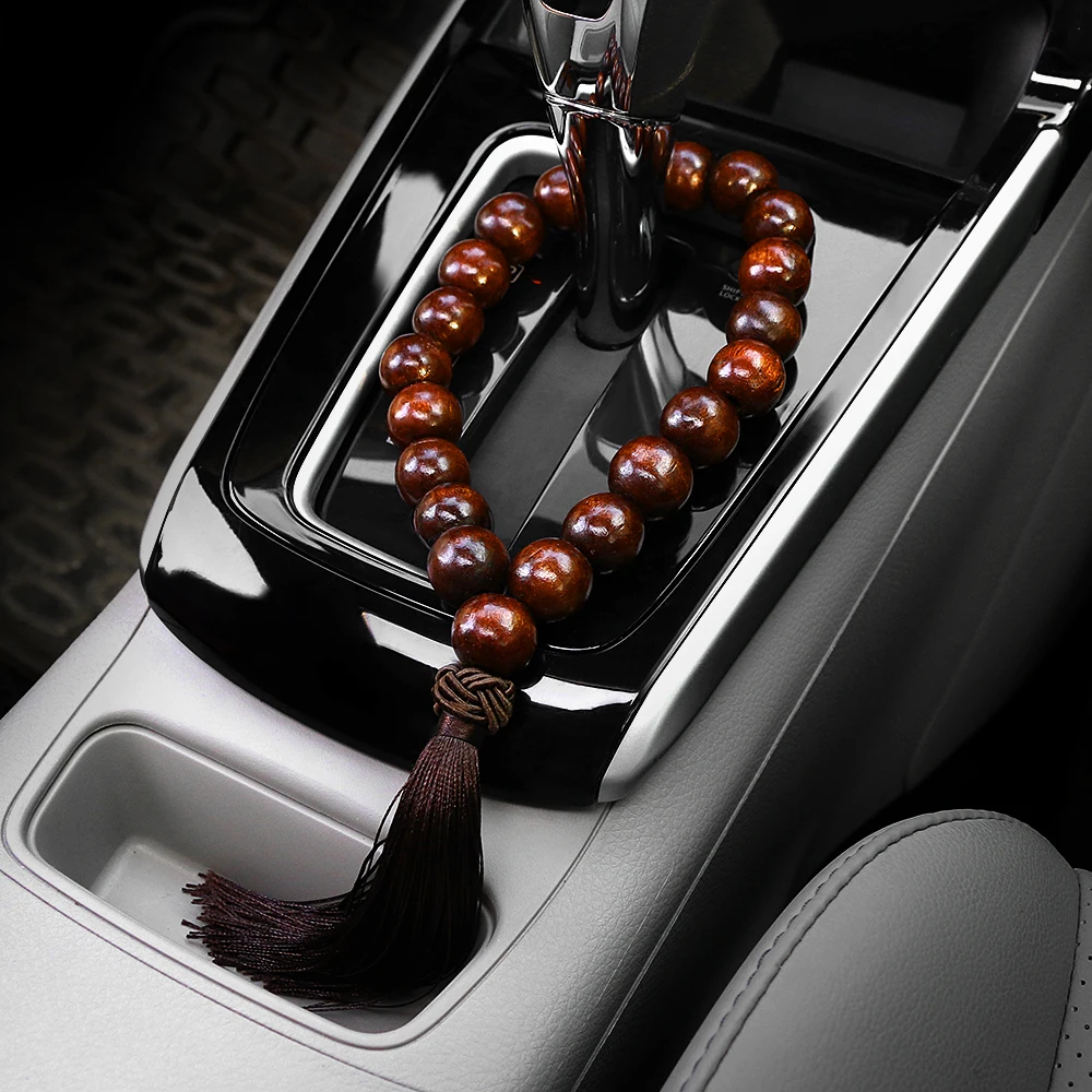 

Car Ornament Automotive Stall Beads Automobiles Interior Rearview Mirror Decoration Pendant 21 Buddha Beads Auto Gear Trim