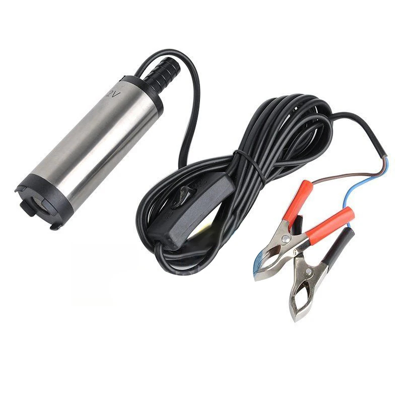 

38mm Electric Fuel Pump For Car 12V Auto Boat Diesel Water Kerosene Submersible Pump Tool with Power Clips