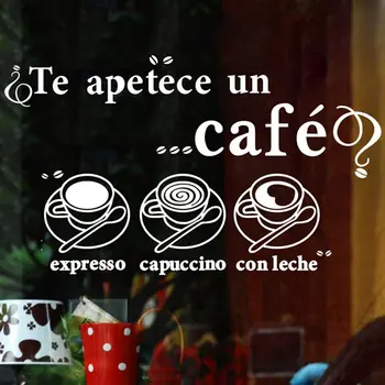 

Coffee Shop Sticker Bean Milk Tea Decal Cup Poster Vinyl Art Wall Decor Mural Decoration Break Bread Cafe Glass Decals