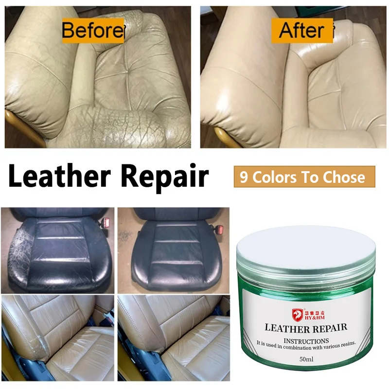 Liquid Vinyl Repair Car Polish Paint Care Car Seat Coat Scratch Remover Auto Scratch Leather Repair Tool Touch Up Paint Pigment