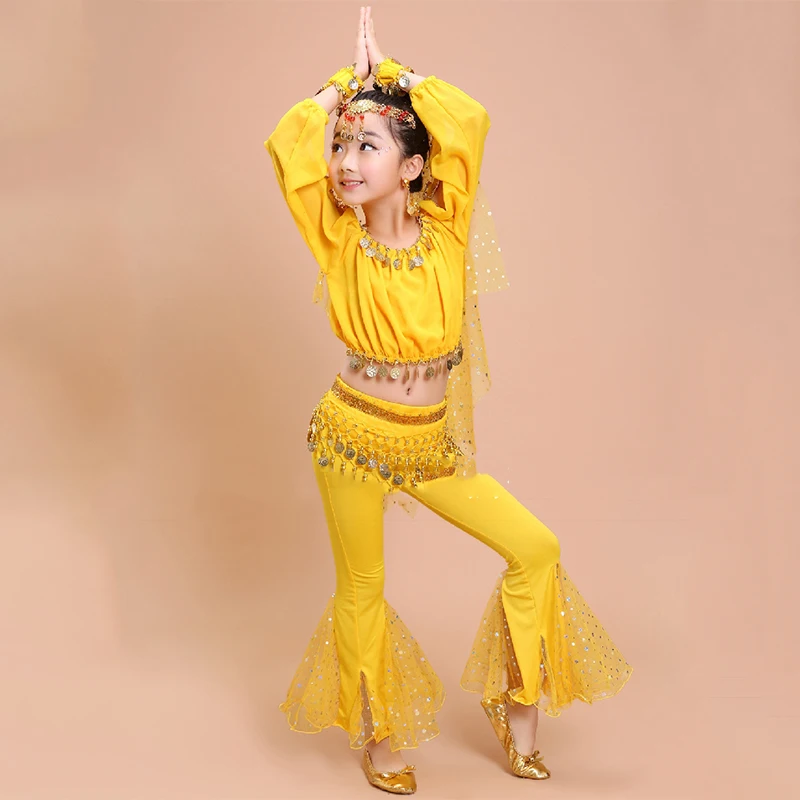 Костюм для танца живота Bellydance профессиональный костюм девочек с длинными