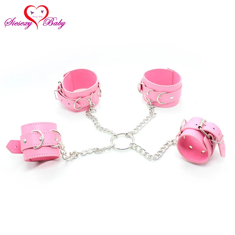 Handcuffs Legcuffs Connect Cross Bondage Restraint Bdsm Restraints Sex 