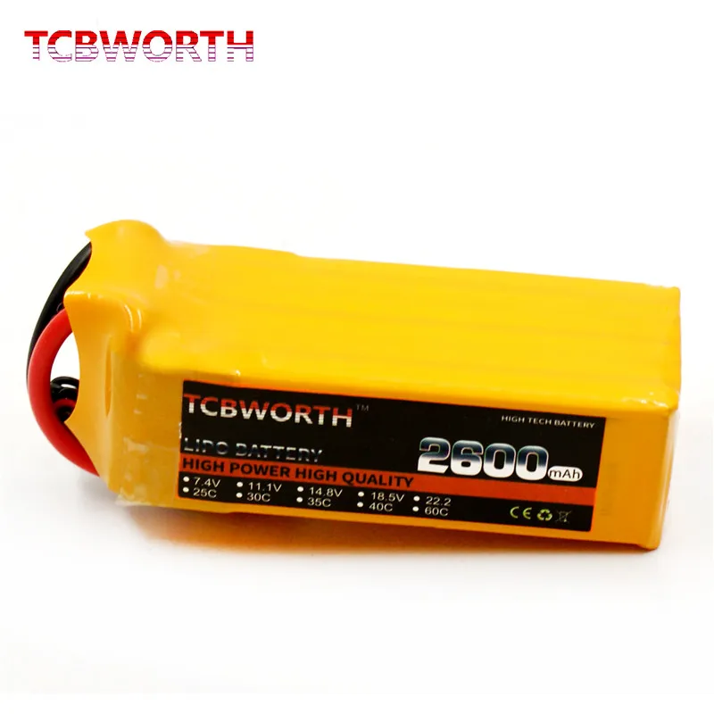  RC LiPo Battery 22.2V 2600mAh 25C 6S for RC airplane  Quadcopter RC helicopter battery Free Shipping