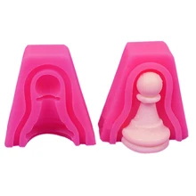 Silicone mold Fondant Chess Pawn soldiers cooking tools decoration baking Fondant Sugar Craft Molds DIY Cake fimo F0762