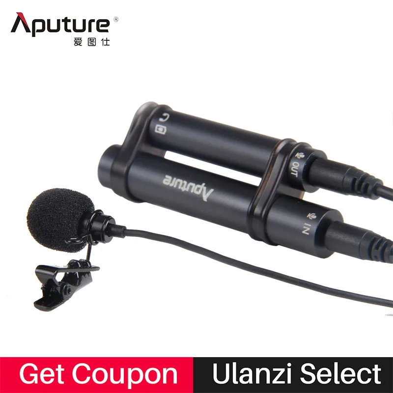

Aputure Lapel Microphone Clip-on Lavalier Omnidirectional Condenser Mic Recording for iPhone Samsung Huawei Smartphones
