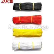 100 штук, пять цветов, 26AWG, 200 мм, 20 см, длина линии, соединительная Оловянная проволока, сделай сам, Электронная проволока, 1,3 мм, сварка