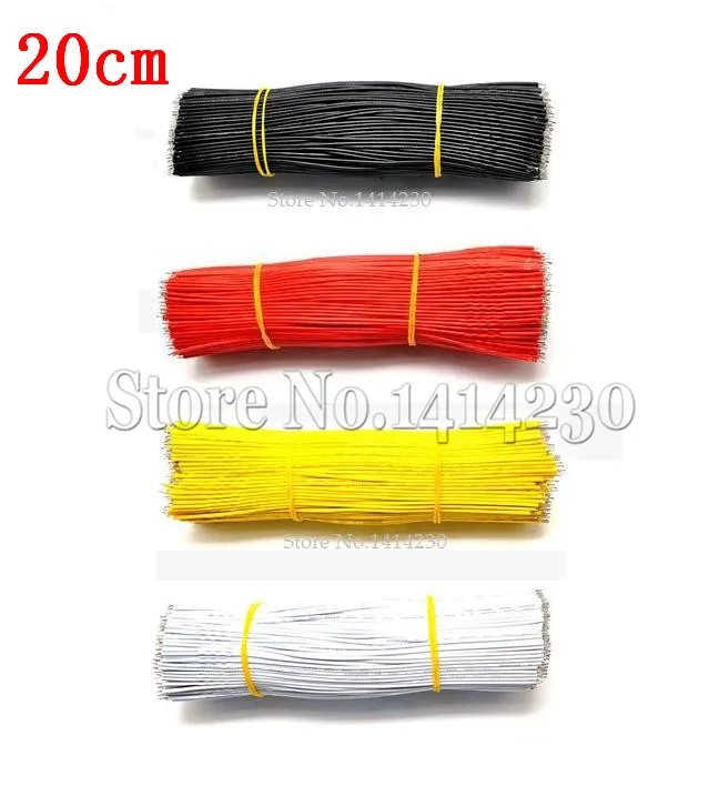 

100Pcs Five Clour 26AWG 200mm 20cm length Line connecting tin plating Wire DIY electronic wire 1.3mm Welding