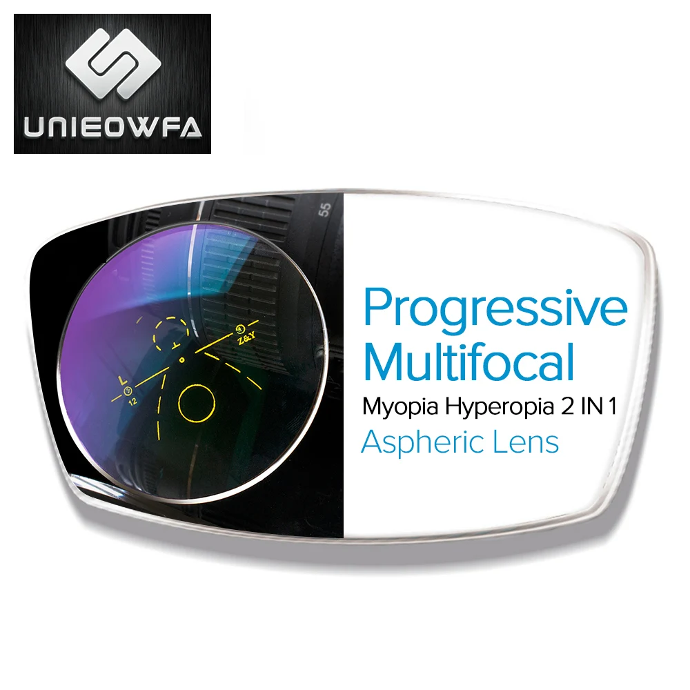 Progressive Multifocal Lens 1.56 1.61 1.67 Prescription Lenses CR-39 Resin Optical Lens Myopia Hyperopia Glasses Lens Presbyopia