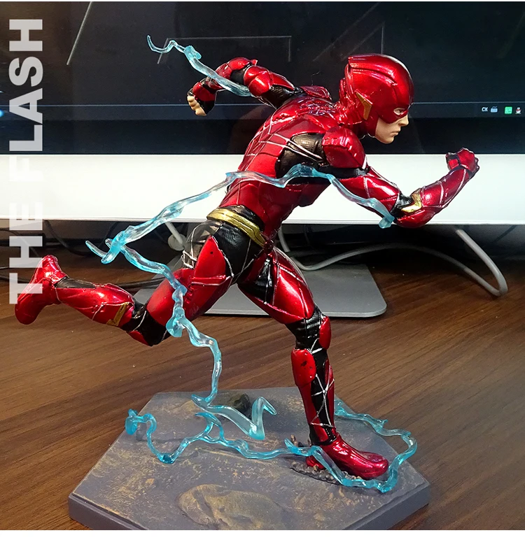 Good Gift DC Comic Film Justice League Super Hero The Flash Barry Allen Battle State Run Statue Fig