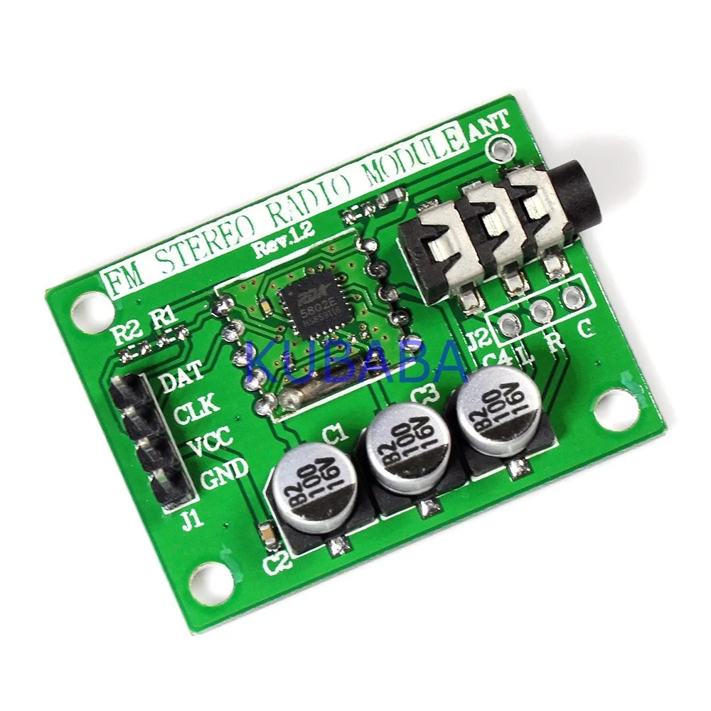 RDA5802E FM radio stereo module development board breadboardin
