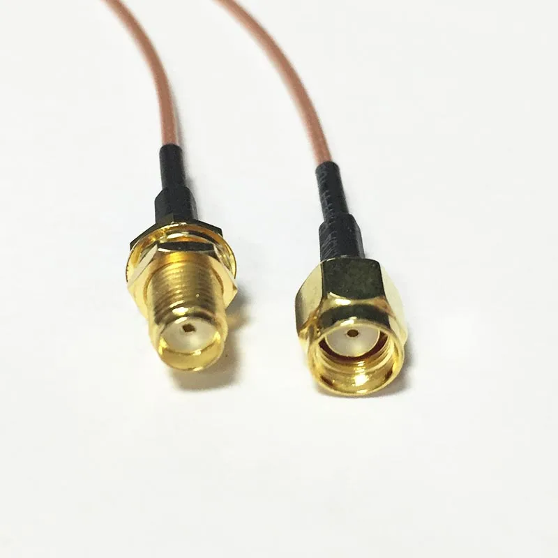 New RP-SMA Male Plug Switch SMA  Female Jack nut WIFI antenna cable RG178  Wholesale 15CM 6