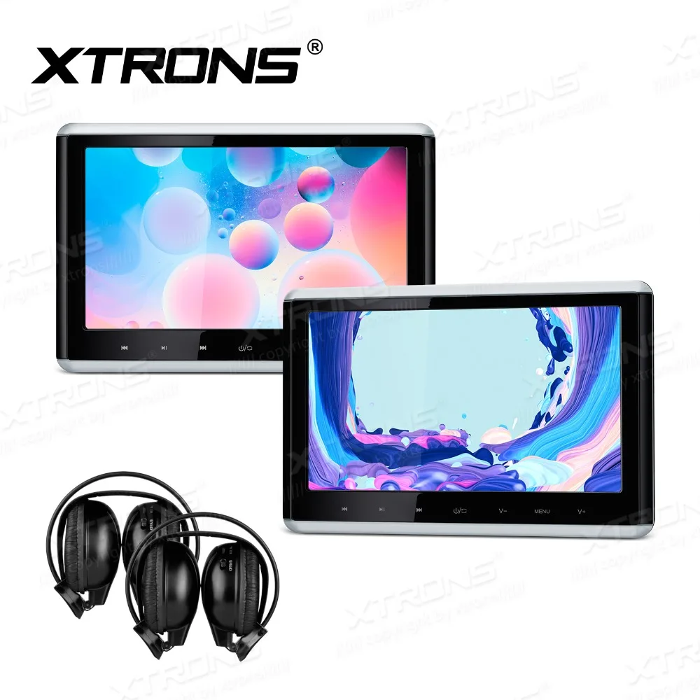 2 шт. монитор 10," цифровой экран автомобильный клип на подголовник DVD плеер HDMI USB SD FM IR динамик AV IN OUT игра+ наушники