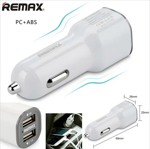REMAX Dual USB Car Charger Universal Mobile Phone Car Charger Adapter