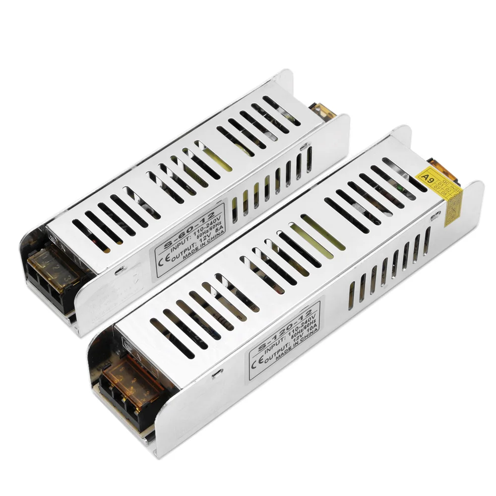 1/5/10/15/30A светодиодный Питание DC12V 12W 60W 120W 150W 180W 200W 240W 360W Светодиодный драйвер