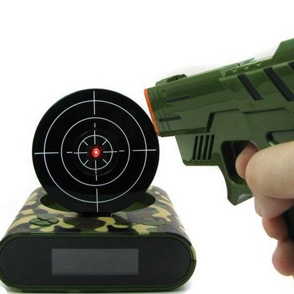 1 Set Gun Alarm Clock Shoot Alarm Clock Recordable Gadget Target Desktop Digital Bedside Snooze Table Alarm Clocks Creative Gift 1 Set Gun Alarm Clock Shoot Alarm Clock Recordable Gadget Target Desktop Digital Bedside Snooze Table Alarm Clocks Creative Gift