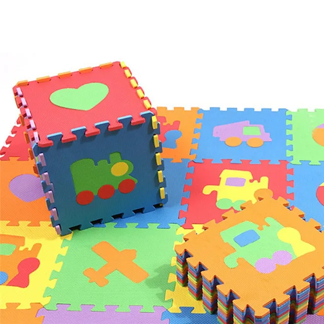 Buy 10PCS/SET Cartoon Design Baby Puzzle Carpet Baby