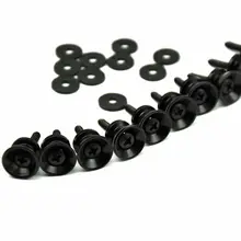 

Wholesale 50pcs/lot Black Buttons + Screws Universal Guitar Ukulele Strap Locks Nails