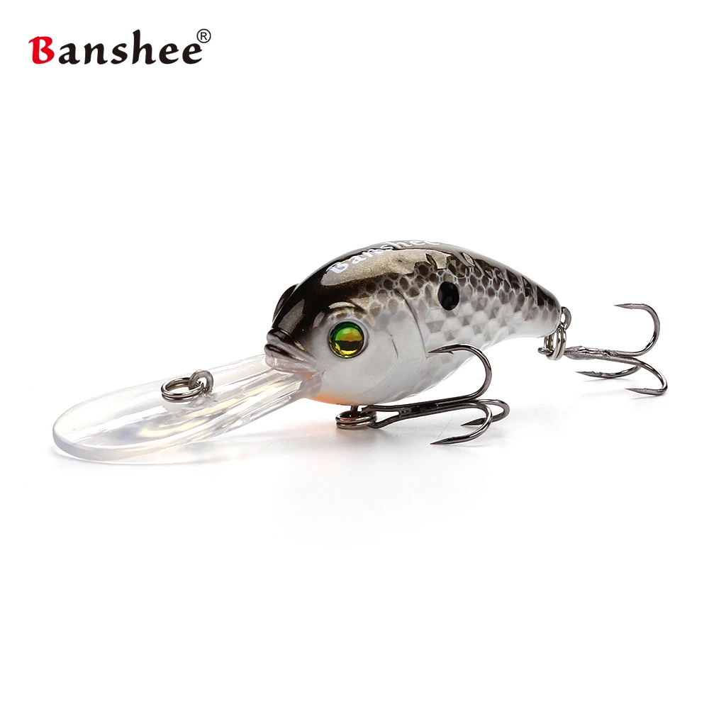 Banshee 50mm 10g  Floating Bass Fishing Lure VC04 Rattle Sound Wobbler Round Bill Artificial Hard Bait Deep Diving Crankbaits 5