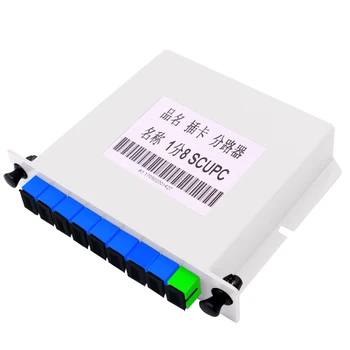 

Free Shipping 1:8 Fiber Optical PLC Splitter SC/UPC 1x8 LGX Box Cassette Card Inserting PLC splitter Module