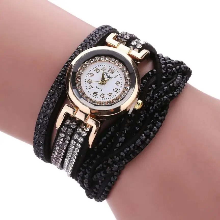 Женские часы, роскошные стразы, золотой браслет, аналоговые кварцевые наручные часы, женские часы, подарок zegarek damski Relogio Feminino - Цвет: A