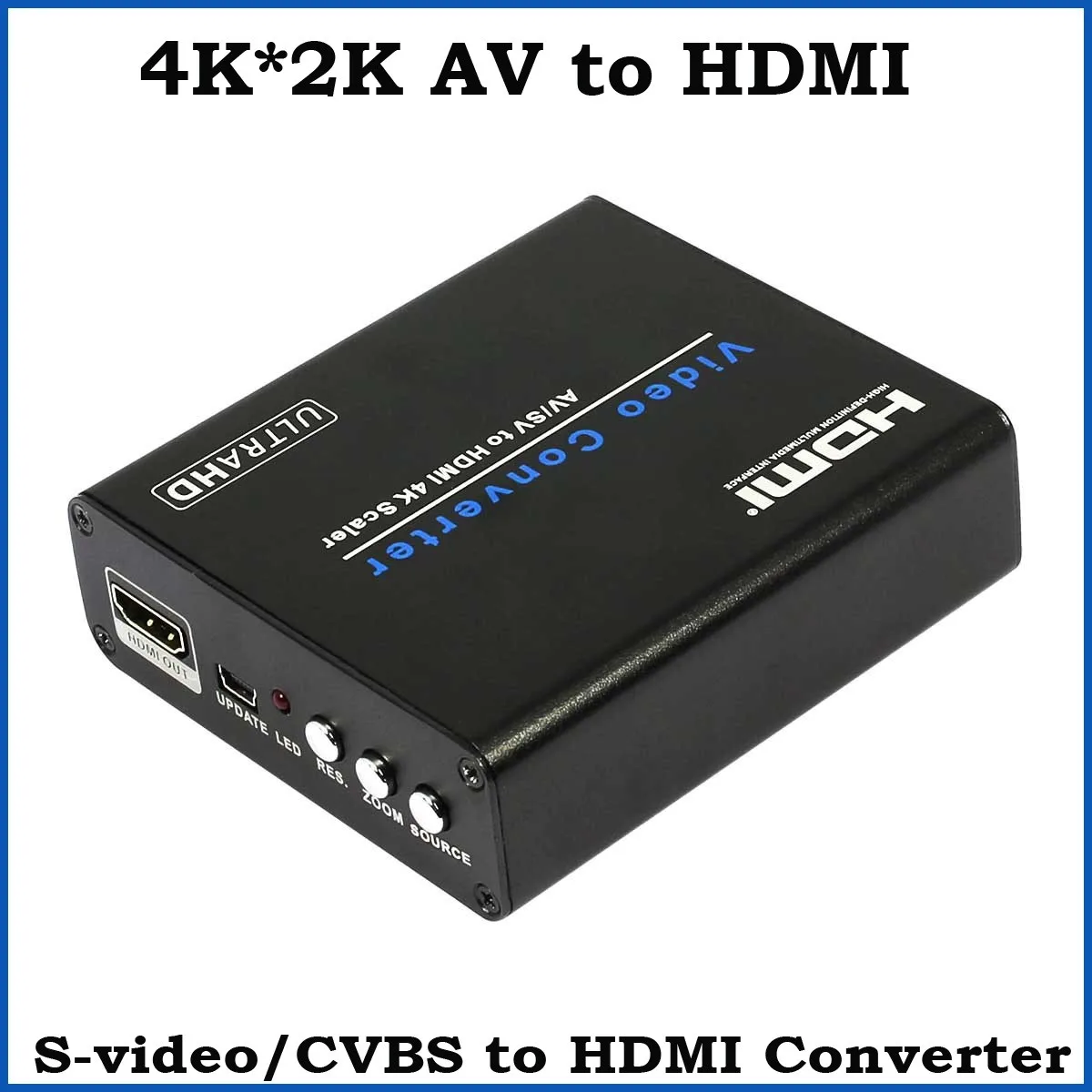 3pcs 4K*2K AV Composite to HDMI Audio Video Converter S video RCA to