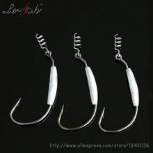 Le- рыба горячая распродажа рыболовный крючок с ведущим 3 г 2/0# углерода железный коготь стали более Teenness высших сила 1/0#- 6# размер
