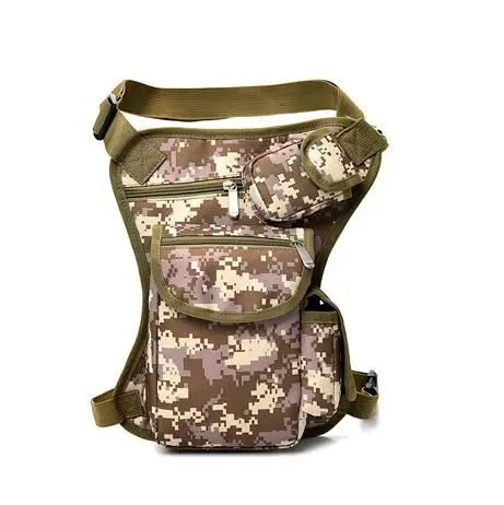 Мужские холщовые сумки с заниженной талией, сумка для ног, мужской ремень для велосипеда и мотоцикла, ремень для денег для работы, черный, высокое качество - Цвет: Jungle camouflage