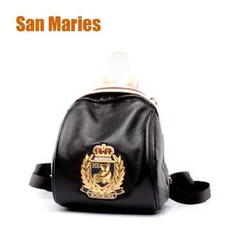 

San Maries Mini Girls Shoulder Bags Women Backpack Cow Leather Fashion Woman Backpacks Small Cute Hot Color Black Women Backpack