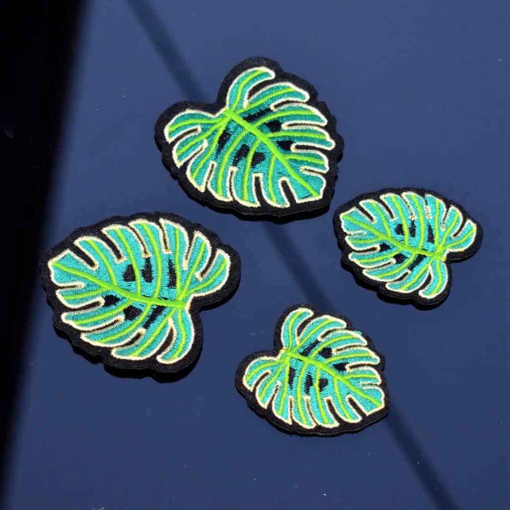 

Banana Green Leaf Iron On Patches Tree Cheap Embroidered Hippie Patches For Clothes Stickers Sewing Applique