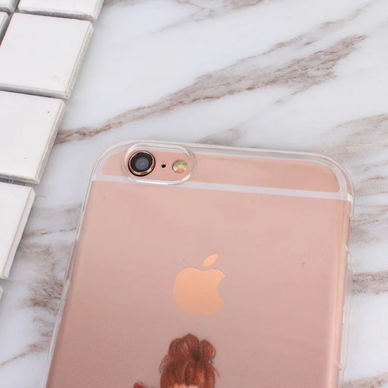 Case for iphone 5s 5 se 6 6s 7 7 plus beautiful girl Phone Cases Funda Cover Coque Clear TPU 09