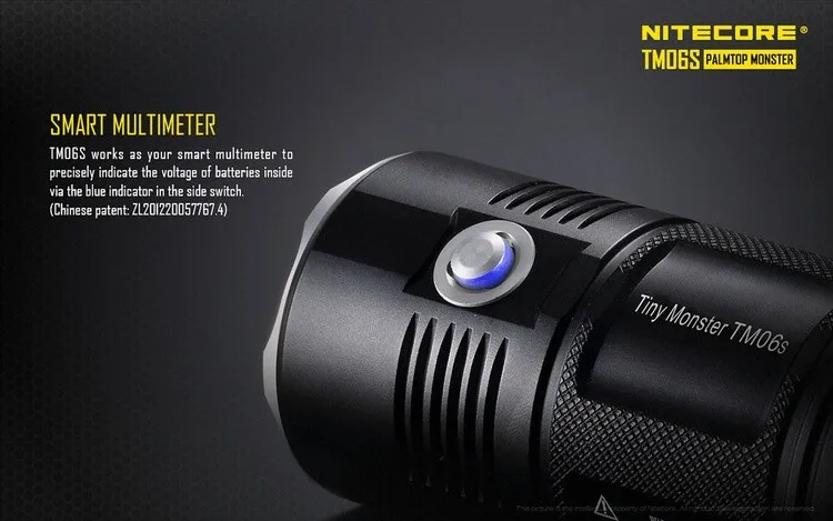Lanterna para Acampamento ao ar Estampada com 3 Led sem 18650 Lanterna Nitecore Lúmens Tm06s Livre Led 4000 7 Lanterna led nitecore 4000 lúmens tm06s, lanterna