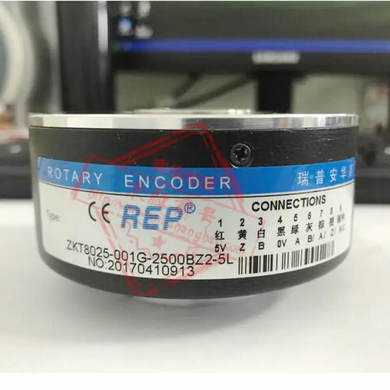 REP Optical Rotary Encoder ZKT8025 001G 2500BZ2 5L 2500 pulse 5V dc