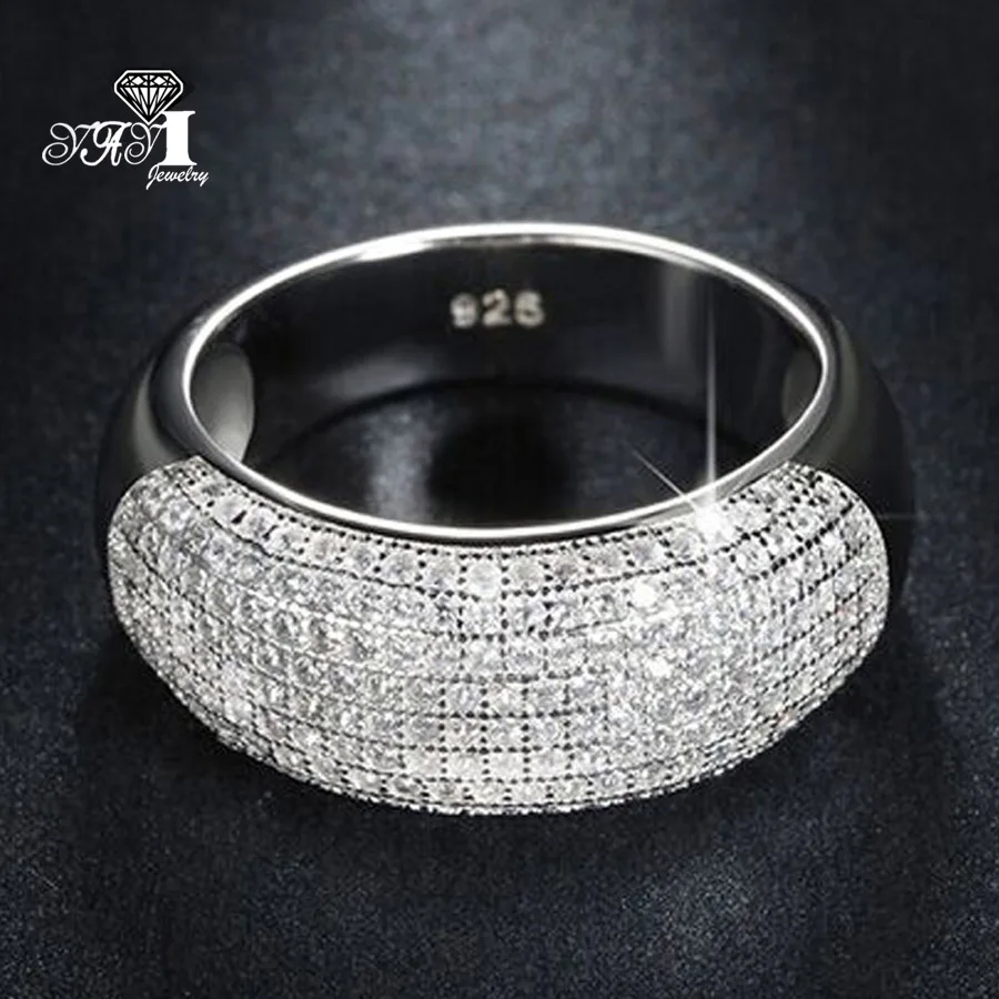 Moissanite ring YaYI jewelry princess cut white moissanite zircon silver color engagement wedding party lover rings