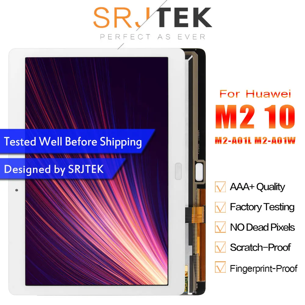 SRJTEK 10 1 &quotЖК дисплей для HUAWEI MediaPad M2 A01L Дисплей Матрица сенсорный экран дигитайзер