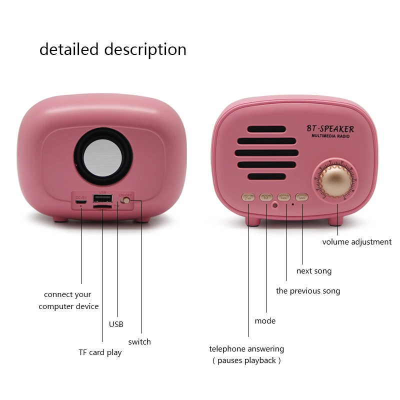 Q108 bluetooth динамик s Портативный Винтаж мини Динамик fm радио музыка стереомузыка