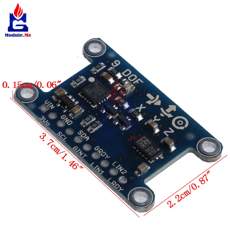 9 Axis IMU L3GD20 LSM303D модуль 9DOF компас ускорение цифровой гироскоп сенсор для Arduino 3-5 в IIC/SPI протокол DIY KIT