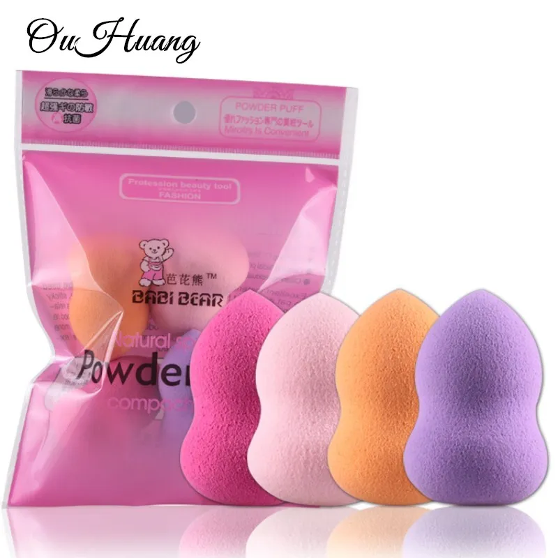 

4Pcs/Pack Water Drop Shape Makeup Beauty Sponge Foundation Cosmetic Puff Smooth Face Contour Concealer Powder Make Up Tool Kits