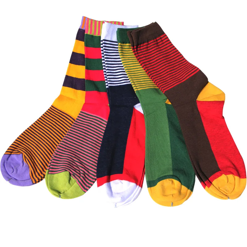 Матч- хлопок бренд мужской Носки, разноцветное платье Носки(5 пар/лот) без подарочной коробке - Цвет: Group-12