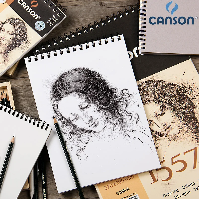 Canson 1557 Профессиональный эскиз блокнот для рисования бумага для рисования Книга 16 K 8 K граффити ручной работы Bullet Journal 40 листов 180 г