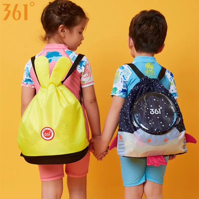 361 Kids Backpack Sports Bags Children Boys Girls Swimming Backpack Waterproof Bag Combo Dry Wet Bags Camping Pool Beach Outdoor