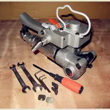 XQD-25 портативная Пневматика пластиковый PP полиэтиленовый обвязочный инструмент, упаковочная лента машина для ПЭТ-ремня 19-25 мм(натяжение> = 3000N