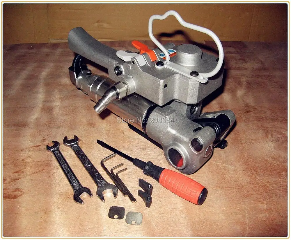 

100% New XQD-25 Handheld Pneumatic Plastic PP PET Strapping Tool,Strapping Packing Machine for PET Strap 19-25MM(Tension>=3000N)