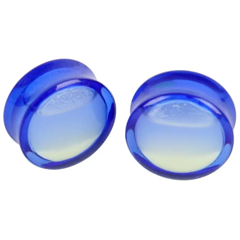 Vintage Ear Expander Shellhard Clear Acrylic Glow in the Dark Liquid Flesh Tunnel Ear Plug Stretcher Piercing Body Jewelry