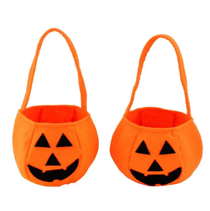 Улыбка Тыква сумка дети конфеты мешок Детская сумка Хэллоуин День рождения трюк или лечения поставки LX4765