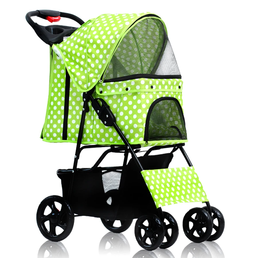 Portable folding dog cat stroller ,pet strollers four