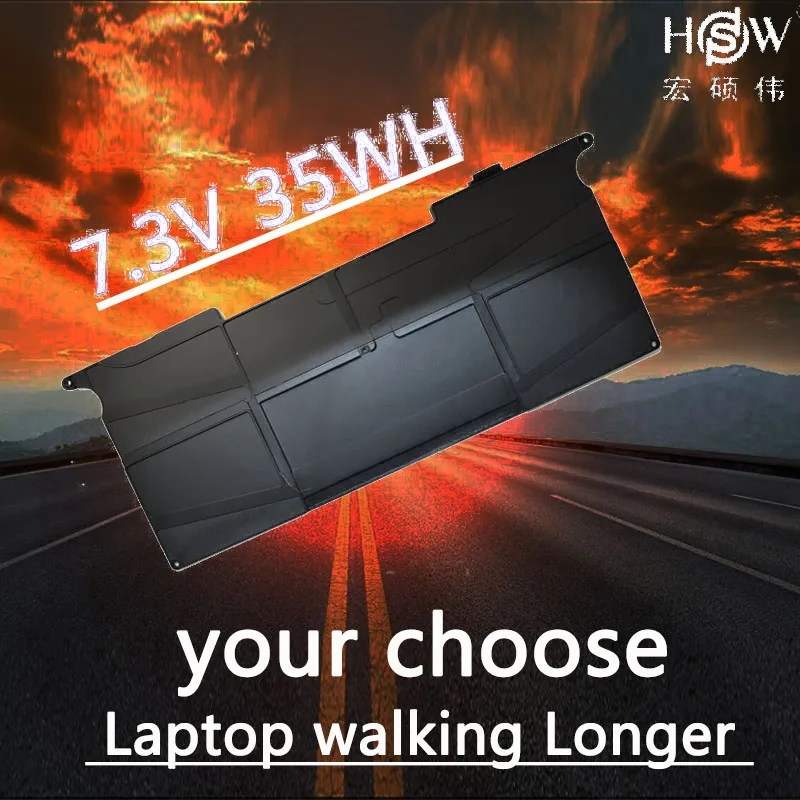 

HSW notebook battery for APPLE A1370 (2010 version) A1375 FOR MacBook 11" Air MC505LL/A,MC506LL/A,MC507LL/A,MC969LL/A