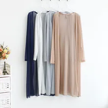 New 2019 Summer Style Women Casual Loose Long See-Through Mesh Tops Sheer Open Cardigan Solid Shirts Coat Jacket Beach Wear D155