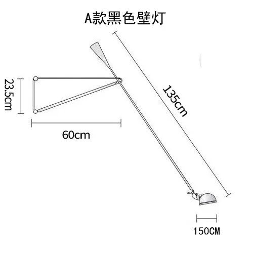 Скандинавские классические регулируемые современные промышленные длинные поворотные ручки черный настенный светильник бра винтажные E27 светильники для ванной спальни фойе - Цвет абажура: white color