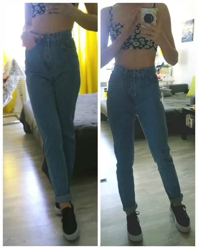 Винтажные джинсы с высокой талией, женские джинсовые штаны, новинка, узкие брюки-карандаш, Капри, брюки, подходят для девушек, джинсы для женщин размера плюс