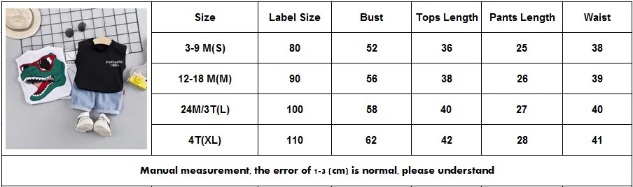 Toddler Boy Clothes Children's Summer New Cartoon Pullover Vest Shorts Two-piece Boy's Children's Sleeveless Vest Suit